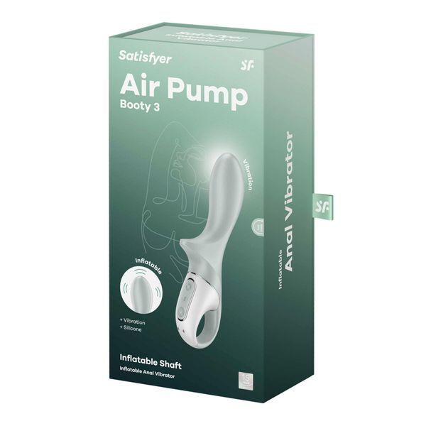 Анальний надувний вібратор Satisfyer Air Pump Booty 3, гнучкий стовбур SX2175 фото