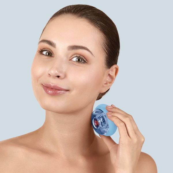 Масажер для обличчя та тіла GESKE Sonic Cool&Warm Face and Body Massager 9в1 aquamarine HB0274 фото
