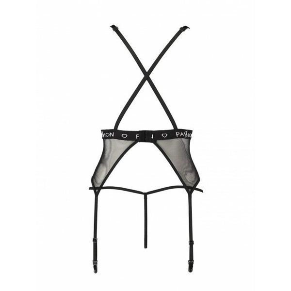Напівпрозорий корсет Passion Exclusive MIRAJANE CORSET XXL/XXXL, black PS26409 фото