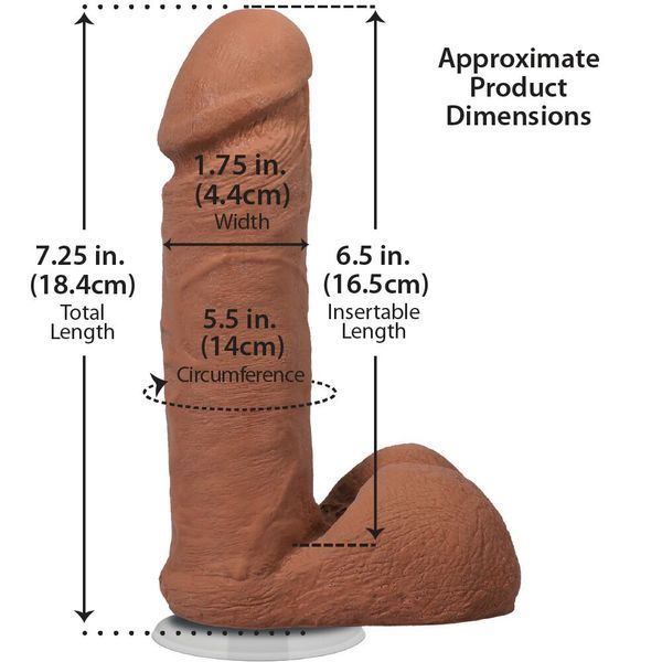 Фалоімітатор Doc Johnson The Realistic Cock ULTRASKYN - 6 Inch with Balls Caramel SX4446 фото