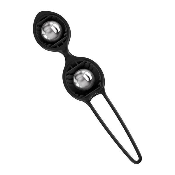 Вагінальні кульки Fun Factory SMARTBALLS DUO Black, 2 шт, діаметр 3,2 та 3,6 см SX3668 фото