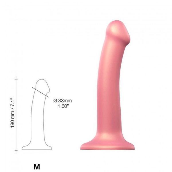Насадка для страпону Strap-On-Me Mono Density Dildo Rose M (м'ята упаковка!!!) SO3568-R фото
