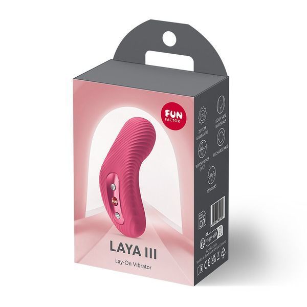 Накладний вібратор Fun Factory LAYA III Raspberry, ефект постукування пальцем SX3699 фото