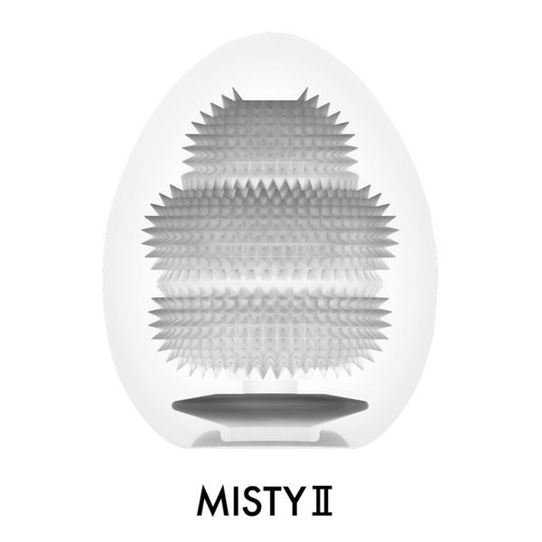 Мастурбатор-яйце Tenga Egg Misty II, щільний TPE, пробник лубриканту 5 мл SO9802 фото