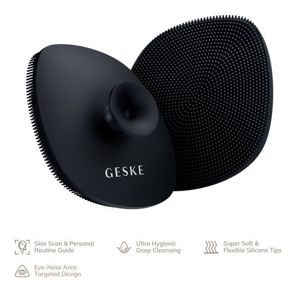 Щітка для обличчя GESKE Facial Brush 4в1 з тримачем black HB0058 фото