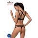 Комплект білизни Passion Exclusive HAGAR SET S/M, black, стрепи, трусики та ліф PS24705 фото 2