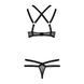 Комплект білизни Passion Exclusive HAGAR SET S/M, black, стрепи, трусики та ліф PS24705 фото 6
