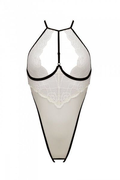 Боді з доступом Passion CHIKA BODY XXL/XXXL, cream SO9697 фото