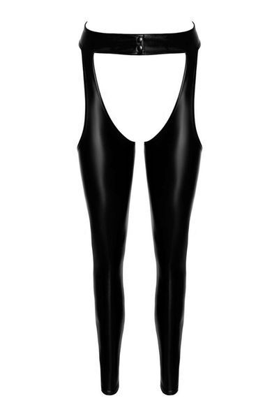 Легінси Noir Handmade F323 Rebel, XL, black, під латекс, з відкритими стегнами та сідницями SX0372 фото