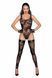 Боді Noir Handmade F242 Tulle body with patterned flock embroidery, XL SX0154 фото 3