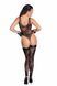 Боді Noir Handmade F242 Tulle body with patterned flock embroidery, XL SX0154 фото 2
