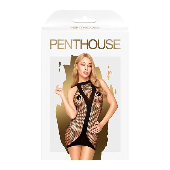 Міні-сукня з декором у вигляді келиха шампанського Penthouse - Ride or Die Black XL SO5289 фото