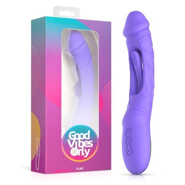 Вібратор Good Vibes Only - Flax Vibrating Dildo with G-Spot Stimulator SX3064 фото