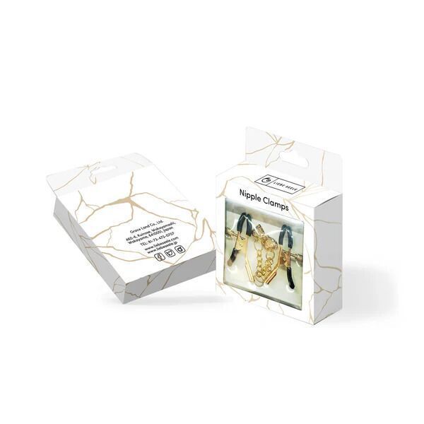 Затискачі для сосків Liebe Seele Hollow Heart Nipple Clamps Gold SX1685 фото