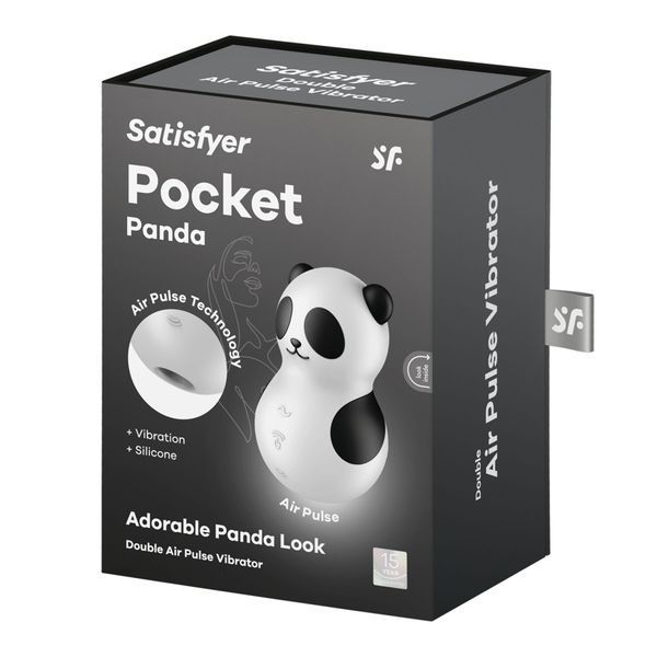 Вакуумний стимулятор з вібрацією Satisfyer Pocket Panda, 12 режимів вібрації, 11 рівнів вакууму SX2176 фото