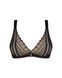 Мереживний бюстгальтер із трикутною чашкою Obsessive Estiqua bra M/L, чорний, широкі лямки SO7259 фото 3