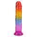 Фалоімітатор Doc Johnson Crystal Jellies - 7 Inch Сlassic Dong - Rainbow SX4447 фото 3