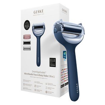 Ролер для голкової мезотерапії обличчя та тіла GESKE MicroNeedle Face&Body Roller 9в1 midnight HB0210 фото