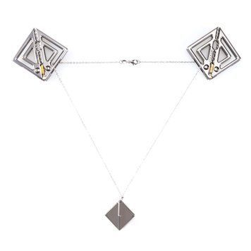 Затискачі для сосків з легкою підвіскою LOCKINK Adjustable Nipple Clamps with Light Pendant, сріблясті SX0849 фото