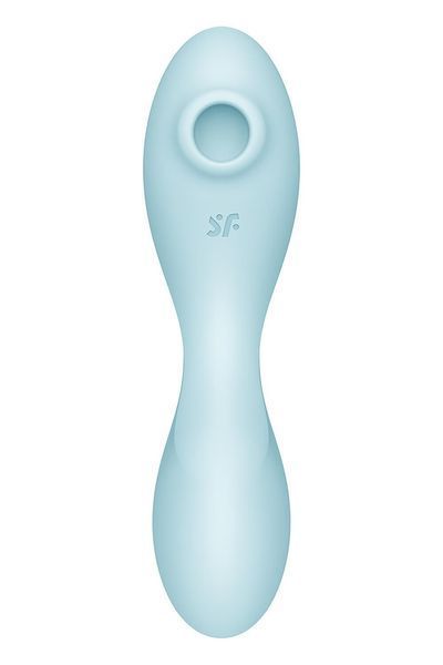 Вакуумний смарт-стимулятор із вібрацією Satisfyer Curvy Trinity 5 (Blue) (м'ята упаковка!!!) SO6726-R фото