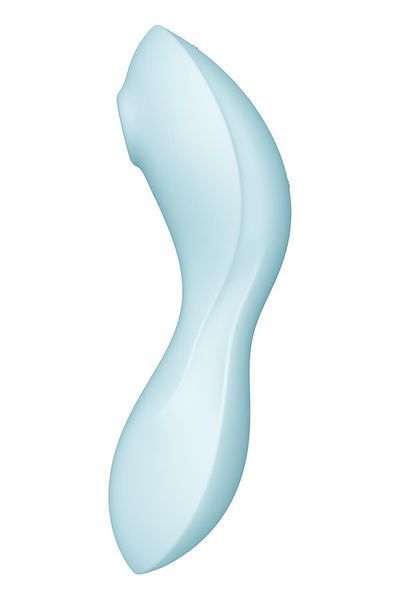 Вакуумний смарт-стимулятор із вібрацією Satisfyer Curvy Trinity 5 (Blue) (м'ята упаковка!!!) SO6726-R фото