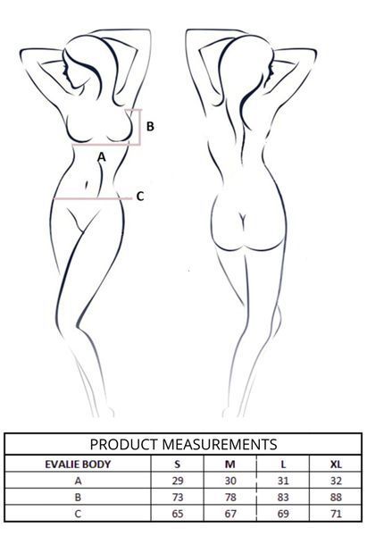 Боді Passion EVALIE BODY black M SX2919 фото