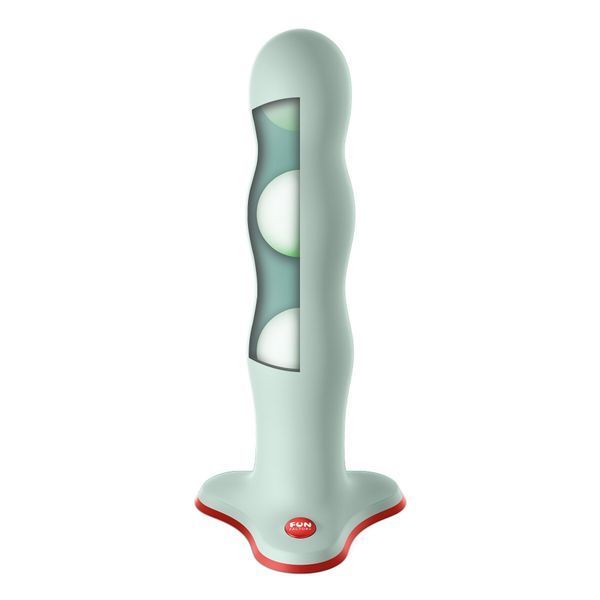 Фалоімітатор Fun Factory BOUNCER Light Green, кульки всередині, ефект вібрації, діаметр 3,9 см SX3671 фото
