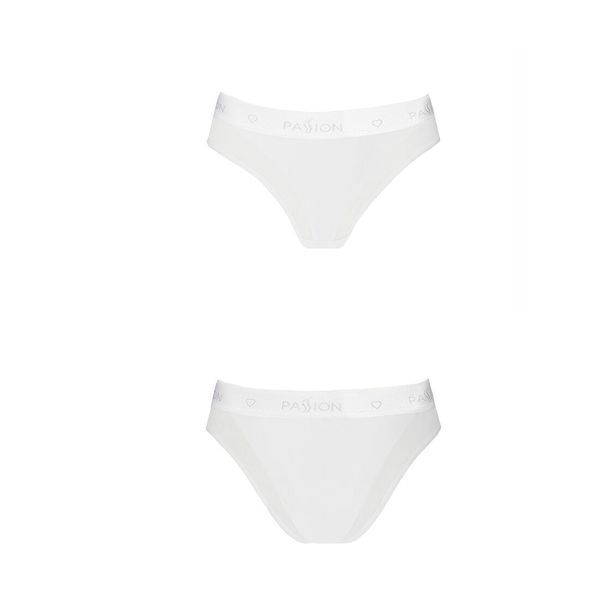 Трусики з прозорою вставкою Passion PS002 PANTIES M, white SO4196 фото