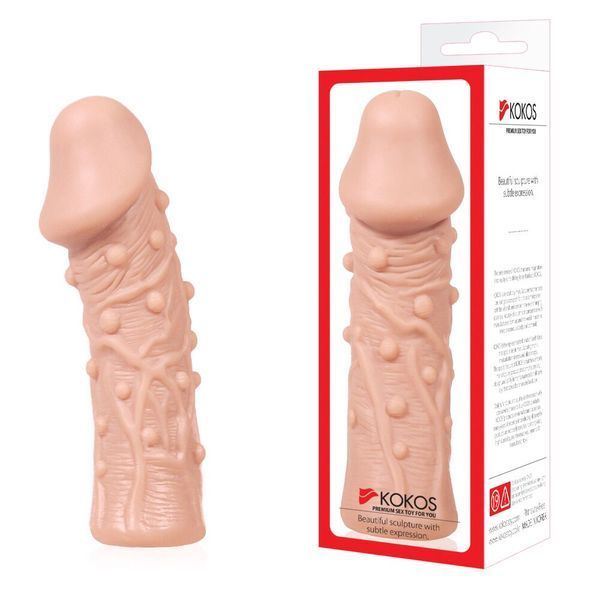 Насадка на член Kokos Extreme Sleeve ES.06 розмір M, потовщувальна, стимулюючий рельєф SO1816 фото
