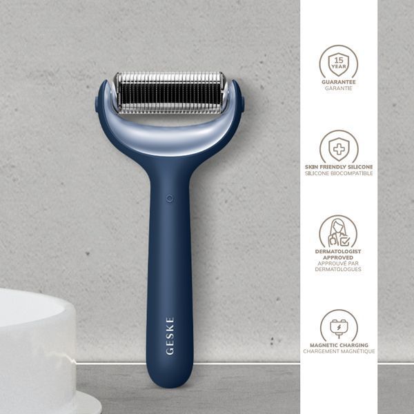 Ролер для голкової мезотерапії обличчя та тіла GESKE MicroNeedle Face&Body Roller 9в1 midnight HB0210 фото