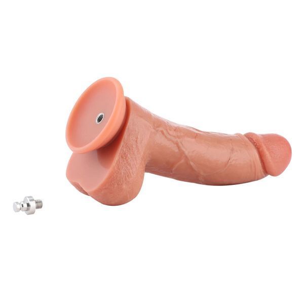 Фалоімітатор для секс-машин Hismith 8.25" Dual-density dildo with veins, система KlicLok SX4010 фото