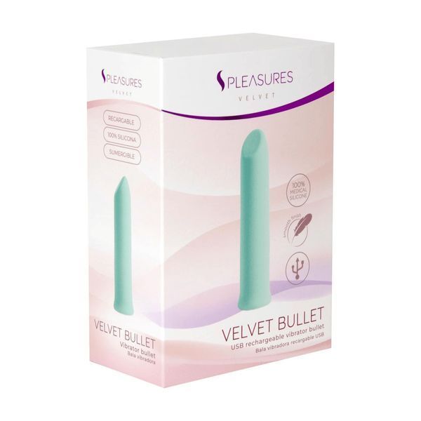 Віброкуля S Pleasures Velvet Bullet Candy Turquoise SX4584 фото
