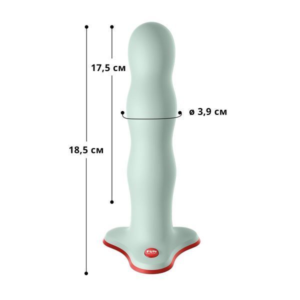 Фалоімітатор Fun Factory BOUNCER Light Green, кульки всередині, ефект вібрації, діаметр 3,9 см SX3671 фото