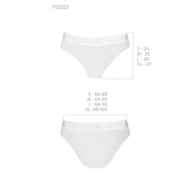 Трусики з прозорою вставкою Passion PS002 PANTIES M, white SO4196 фото