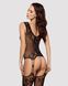 Бодістокінг Obsessive Bodystocking F221 XL/XXL, силуетний квітковий малюнок, імітація панчіх SO7229 фото 2