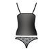 Комплект білизни Passion MELISSA SET S/M, black, ліф-сорочка зі шнурівкою і трусики EL15905 фото 6