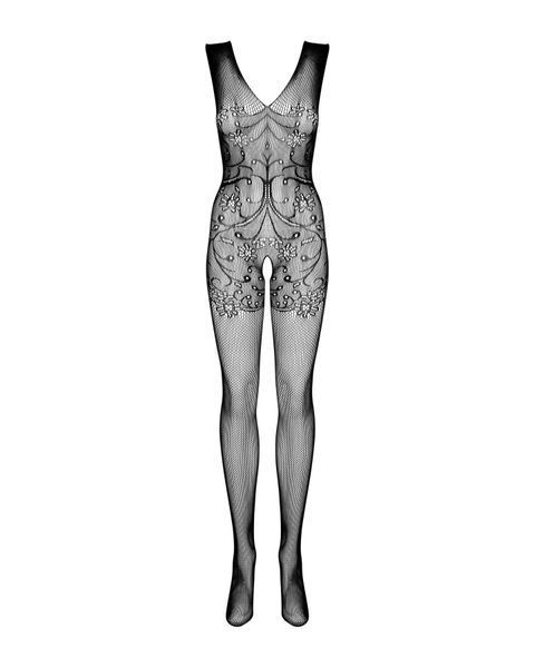 Бодістокінг Obsessive Bodystocking F234 S/M/L, абстрактний малюнок, глибоке декольте SO7230 фото
