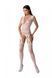 Бодістокінг з плетінням на грудях Passion BS099 One Size, white, відкритий доступ, імітація підв&rsquo;язо SO8940 фото 1