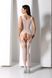 Бодістокінг з плетінням на грудях Passion BS099 One Size, white, відкритий доступ, імітація підв&rsquo;язо SO8940 фото 9