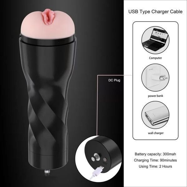 Мастурбатор з вібрацією Hismith Male Masturbation Cup, сумісний з секс-машинами бренду SX4011 фото