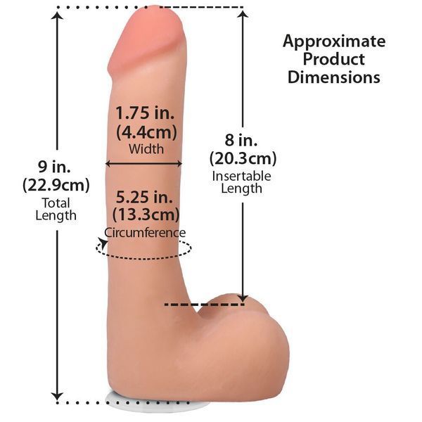 Фалоімітатор Doc Johnson The Realistic Cock ULTRASKYN - 9 Inch with Balls Vanilla SX4449 фото