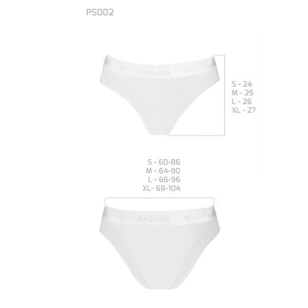 Трусики з прозорою вставкою Passion PS002 PANTIES S, white SO4197 фото
