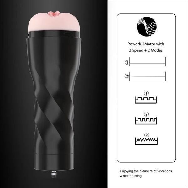 Мастурбатор з вібрацією Hismith Male Masturbation Cup, сумісний з секс-машинами бренду SX4011 фото
