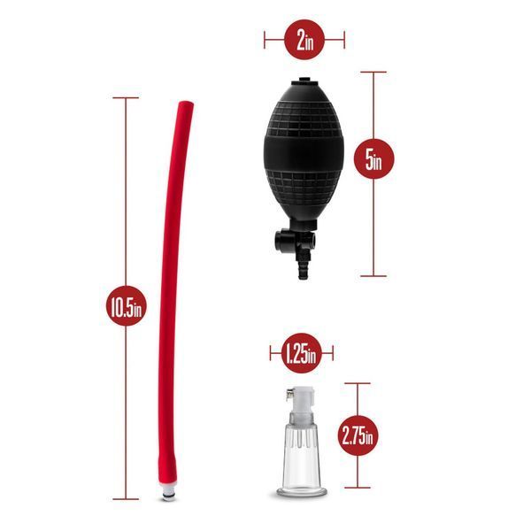 Вакуумна помпа для клітора Blush Temptasia &ndash; Beginner's Clitoral Pumping System, механічна, груша SO8839 фото