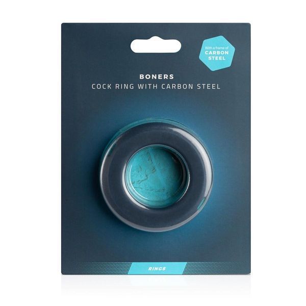 Ерекційне кільце Boners Cock Ring With Steel Core, сталеві вставки, внутрішній діаметр 3,7 см SO8874 фото