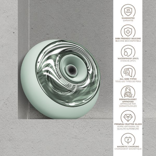 Масажер для обличчя та тіла GESKE Sonic Cool&Warm Face and Body Massager 9в1 green HB0277 фото