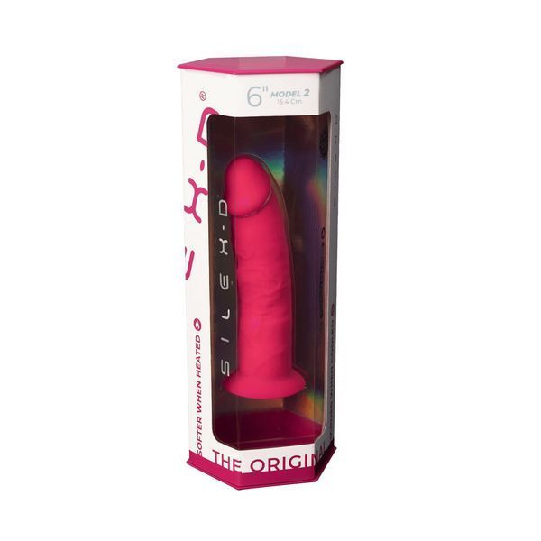Фалоімітатор SilexD Robby Pink (MODEL 2 size 6in), двошаровий, силікон + Silexpan, діаметр 3,5см SO3149 фото