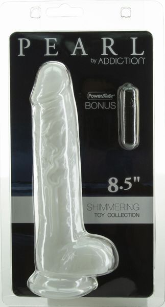 Фалоімітатор ADDICTION Pearl 8.5" Dildo with Balls, віброкуля в подарунок SX3157 фото