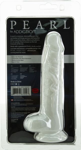 Фалоімітатор ADDICTION Pearl 8.5" Dildo with Balls, віброкуля в подарунок SX3157 фото