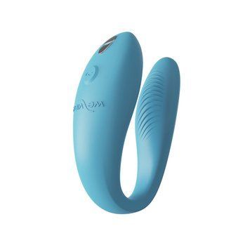 Смарт-вібратор для пар We-Vibe Sync GO Turquoise, тревел-кейс SX0528 фото